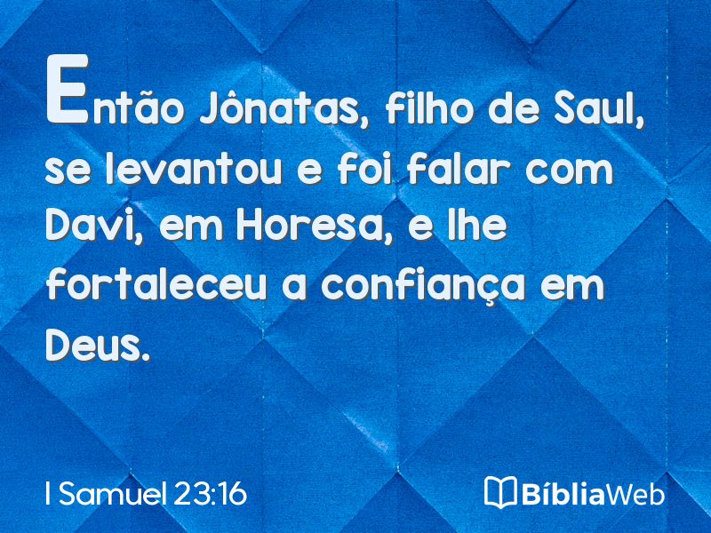 I Samuel 23:16 em imagem para compartilhar