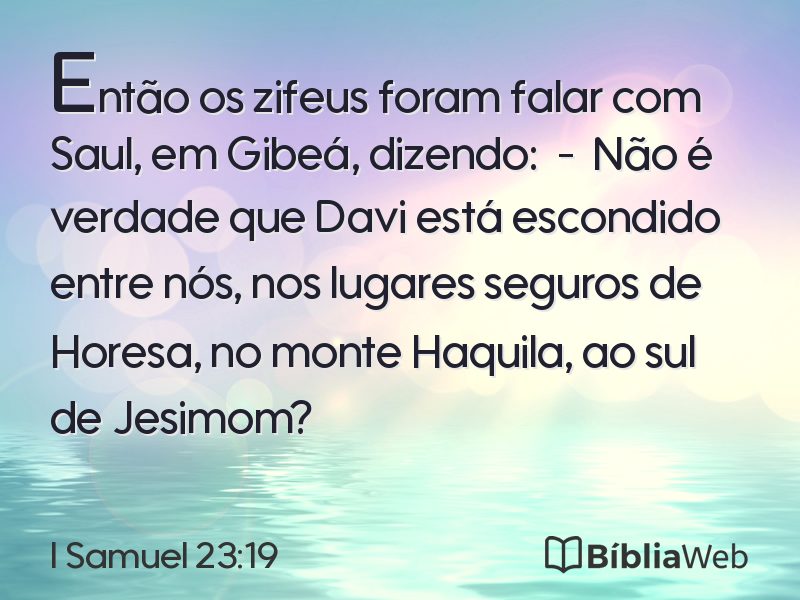 I Samuel 23:19 em imagem para compartilhar