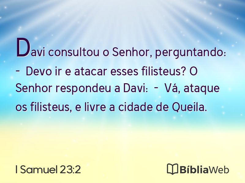 I Samuel 23:2 em imagem para compartilhar