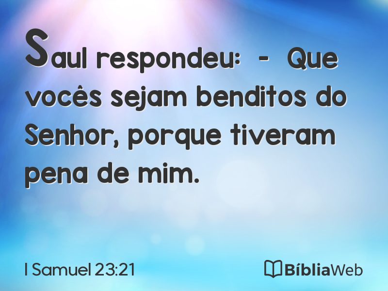 I Samuel 23:21 em imagem para compartilhar
