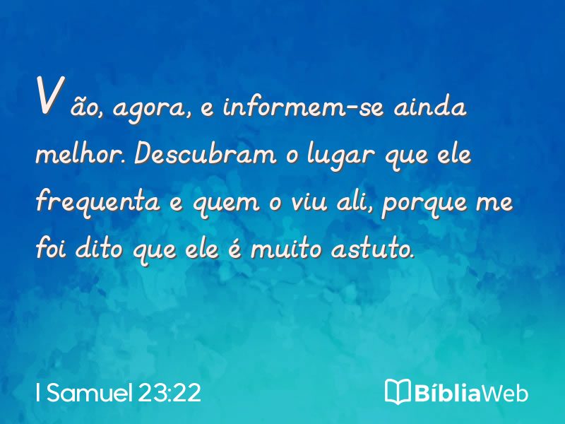 I Samuel 23:22 em imagem para compartilhar