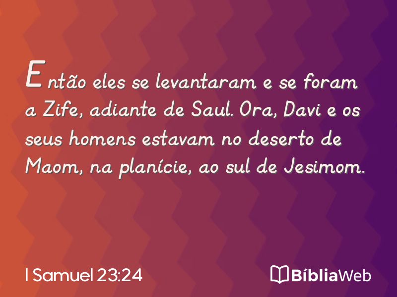 I Samuel 23:24 em imagem para compartilhar
