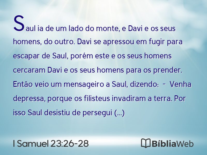 I Samuel 23:26-28 em imagem para compartilhar