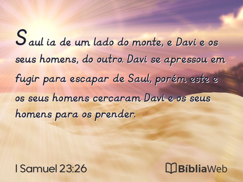 I Samuel 23:26 em imagem para compartilhar