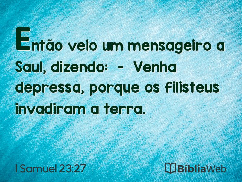 I Samuel 23:27 em imagem para compartilhar