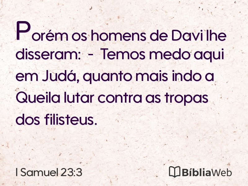 I Samuel 23:3 em imagem para compartilhar