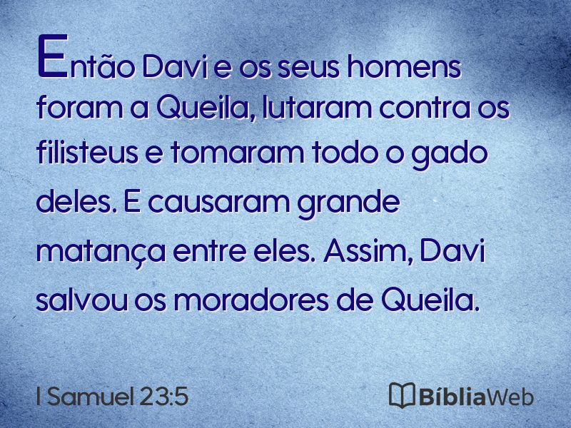 I Samuel 23:5 em imagem para compartilhar