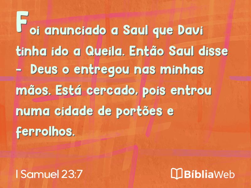 I Samuel 23:7 em imagem para compartilhar