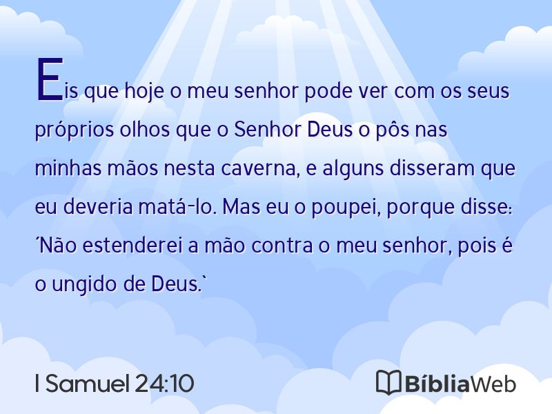 I Samuel 24:10 em imagem para compartilhar
