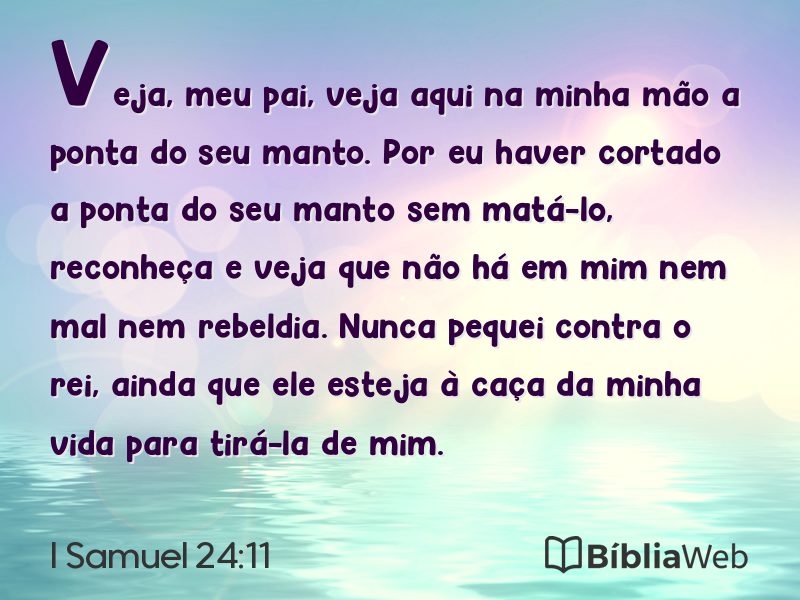 I Samuel 24:11 em imagem para compartilhar