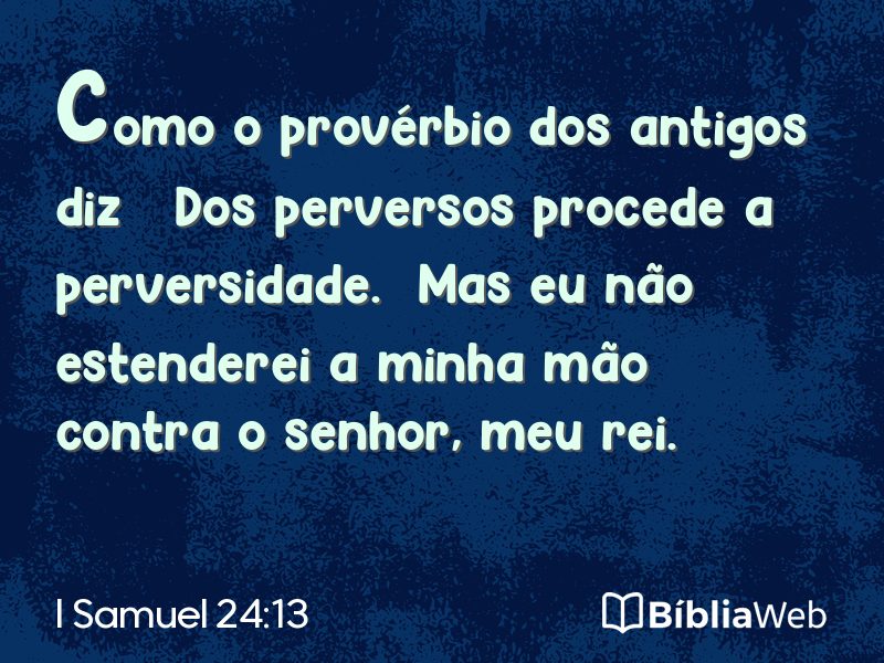 I Samuel 24:13 em imagem para compartilhar