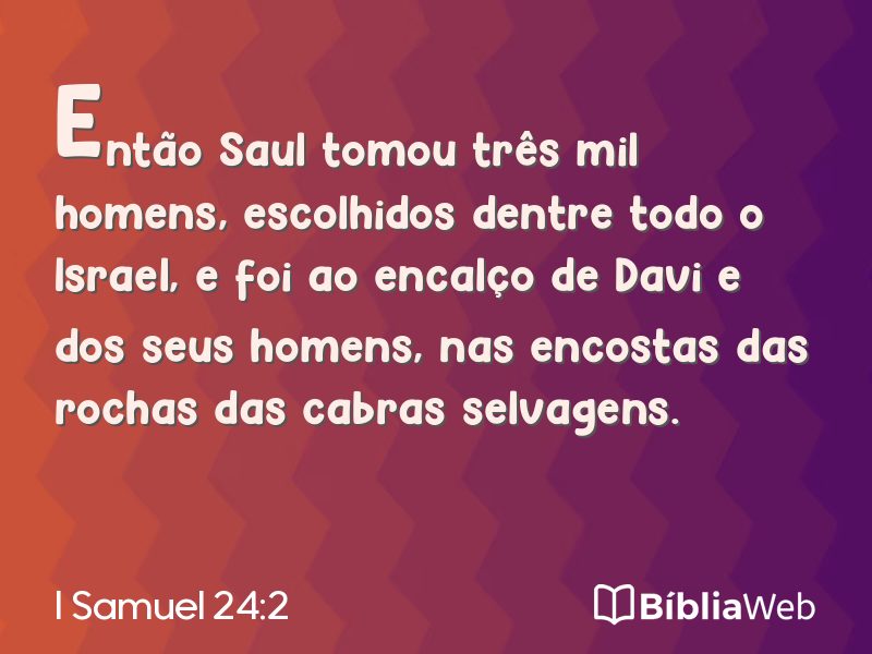 I Samuel 24:2 em imagem para compartilhar