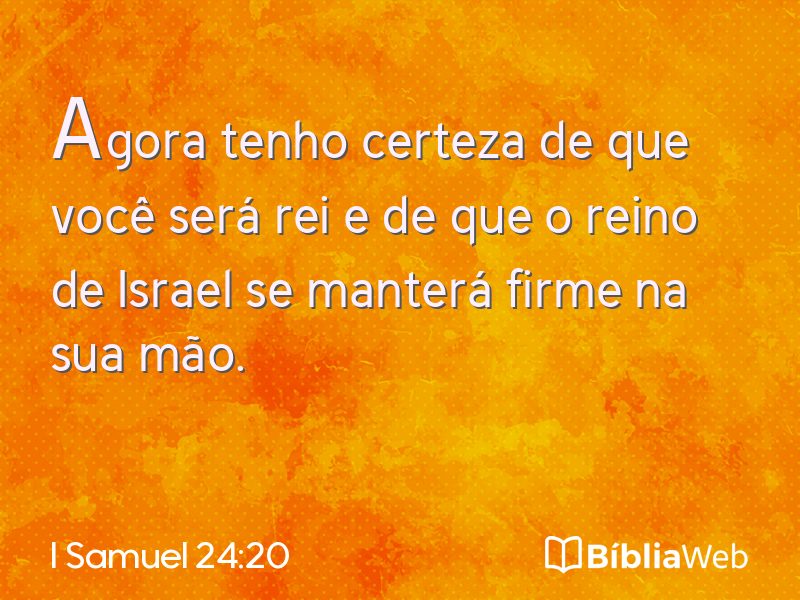 I Samuel 24:20 em imagem para compartilhar