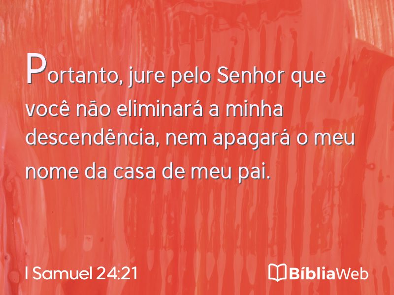 I Samuel 24:21 em imagem para compartilhar