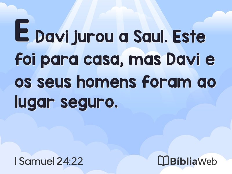 I Samuel 24:22 em imagem para compartilhar