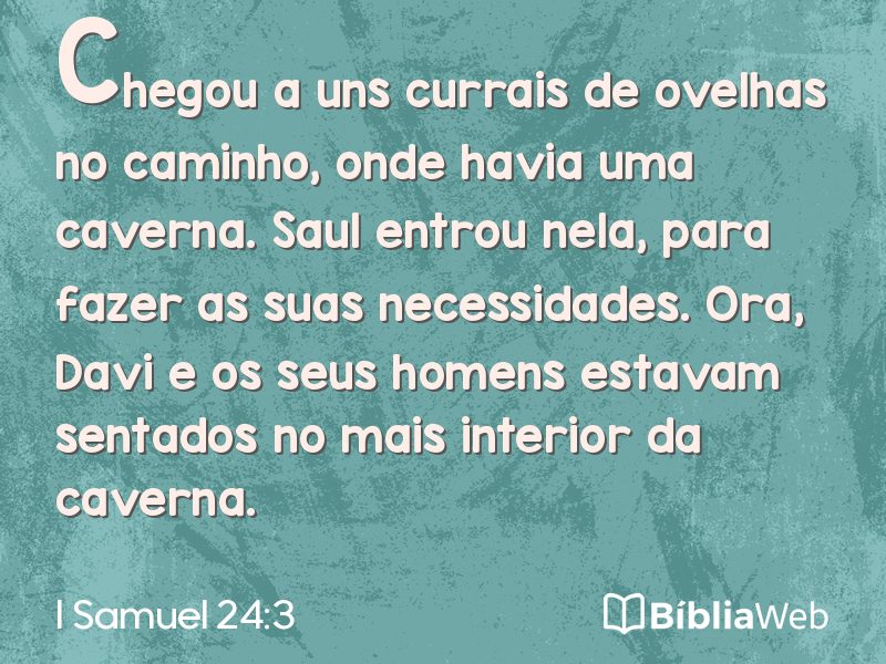 I Samuel 24:3 em imagem para compartilhar