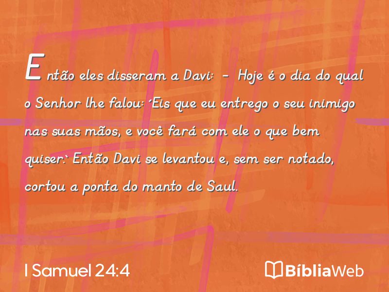 I Samuel 24:4 em imagem para compartilhar
