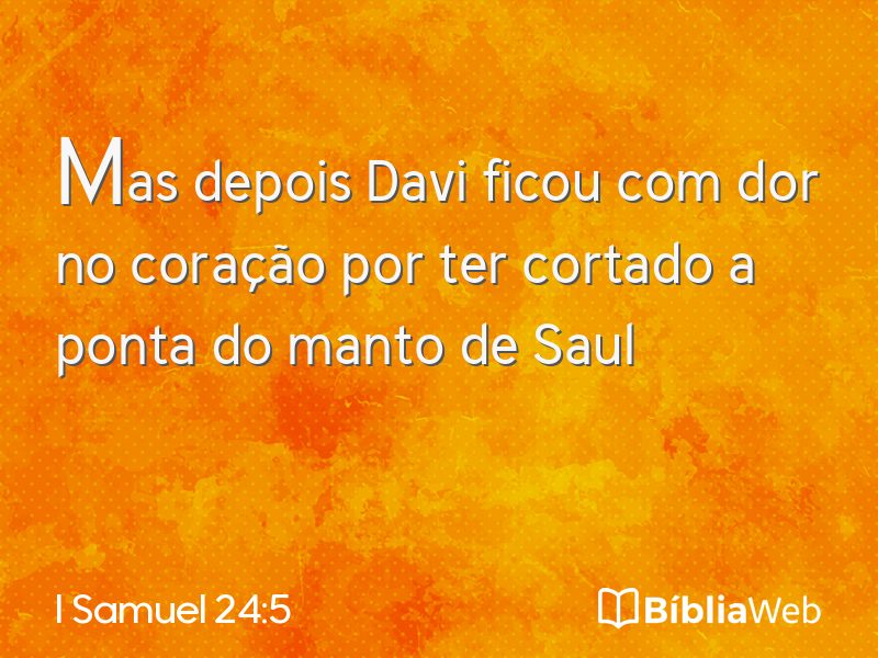 I Samuel 24:5 em imagem para compartilhar
