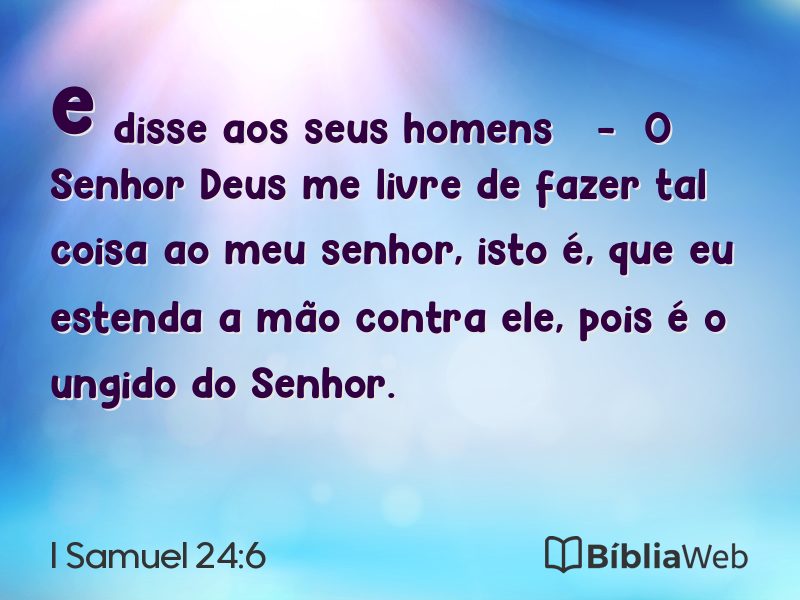 I Samuel 24:6 em imagem para compartilhar