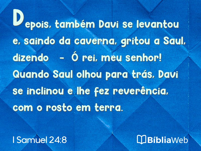 I Samuel 24:8 em imagem para compartilhar