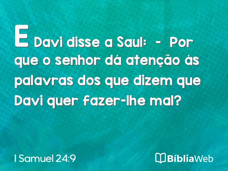 I Samuel 24:9 em imagem para compartilhar