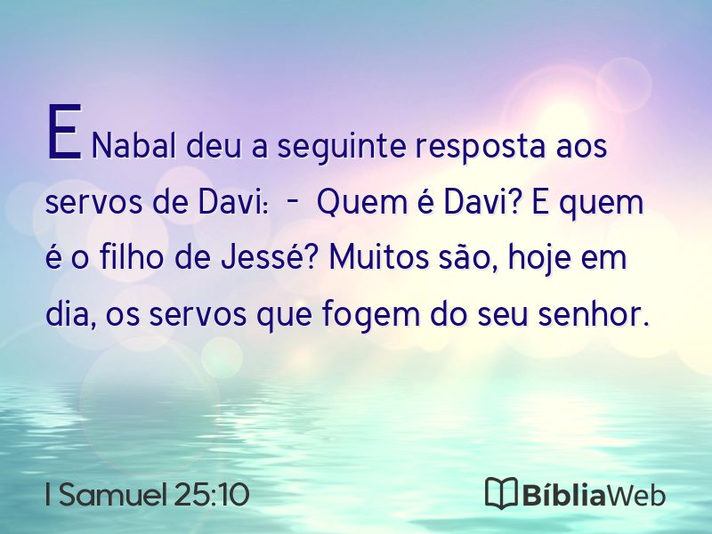 I Samuel 25:10 em imagem para compartilhar