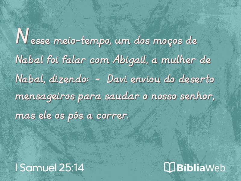 I Samuel 25:14 em imagem para compartilhar