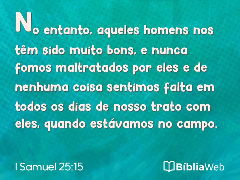 I Samuel 25:15 em imagem para compartilhar
