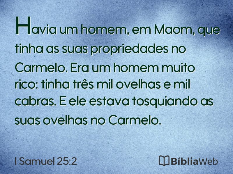 I Samuel 25:2 em imagem para compartilhar