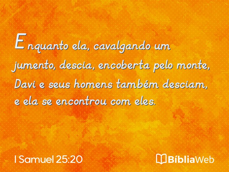 I Samuel 25:20 em imagem para compartilhar