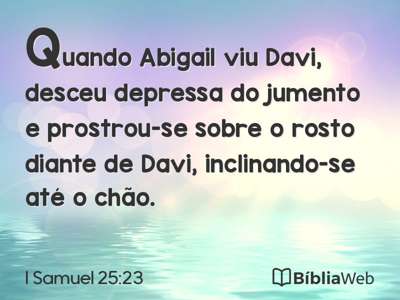 I Samuel 25:23 em imagem para compartilhar