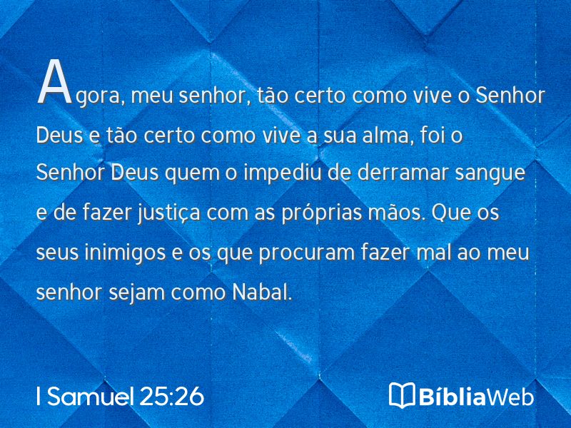 I Samuel 25:26 em imagem para compartilhar