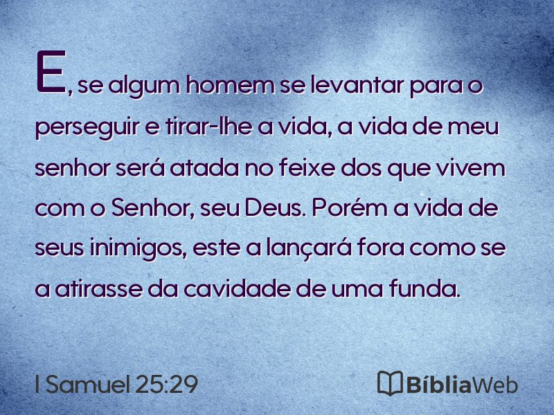 I Samuel 25:29 em imagem para compartilhar