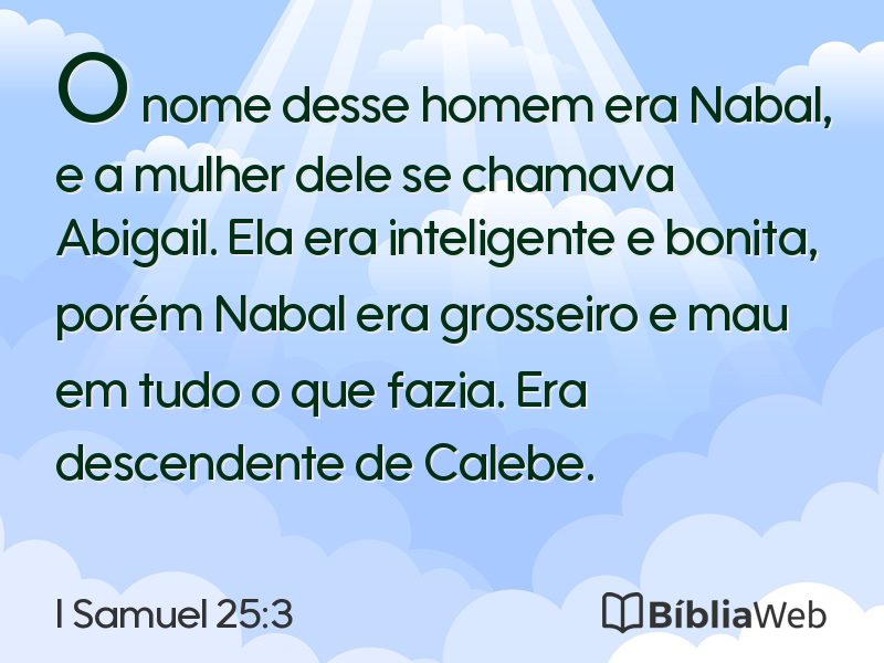I Samuel 25:3 em imagem para compartilhar
