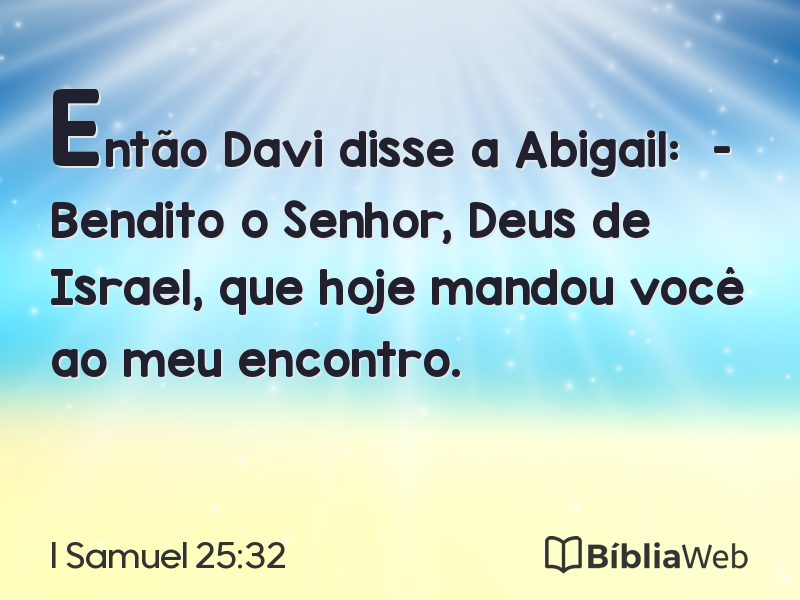 I Samuel 25:32 em imagem para compartilhar