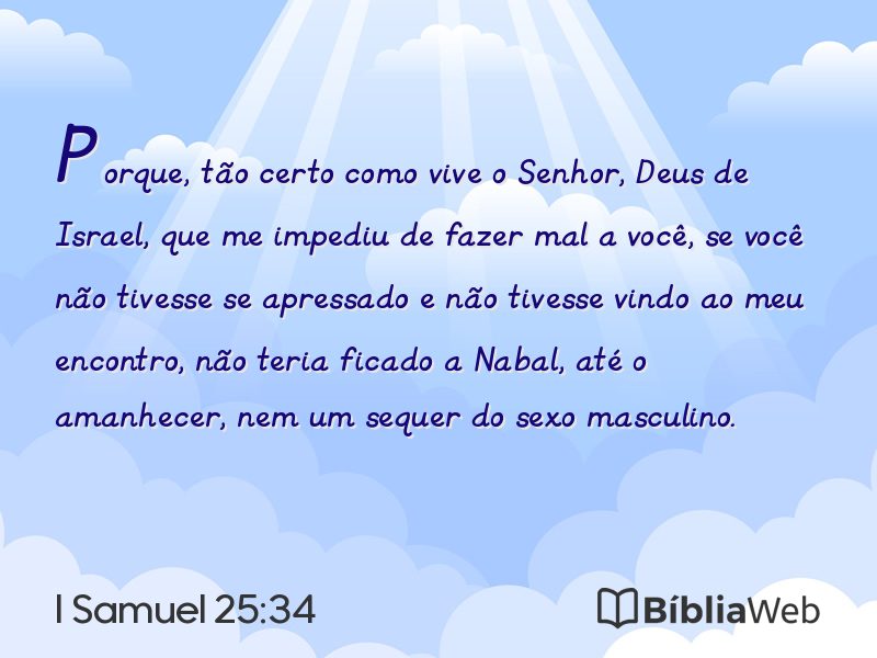 I Samuel 25:34 em imagem para compartilhar