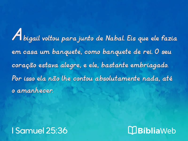 I Samuel 25:36 em imagem para compartilhar