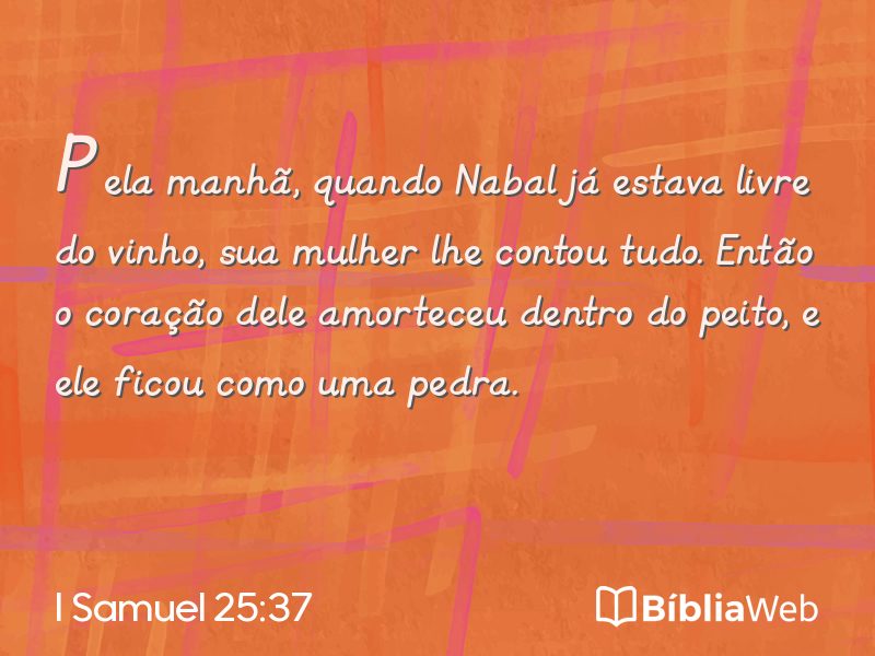 I Samuel 25:37 em imagem para compartilhar