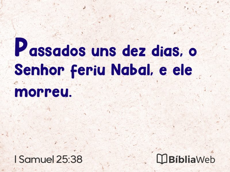 I Samuel 25:38 em imagem para compartilhar