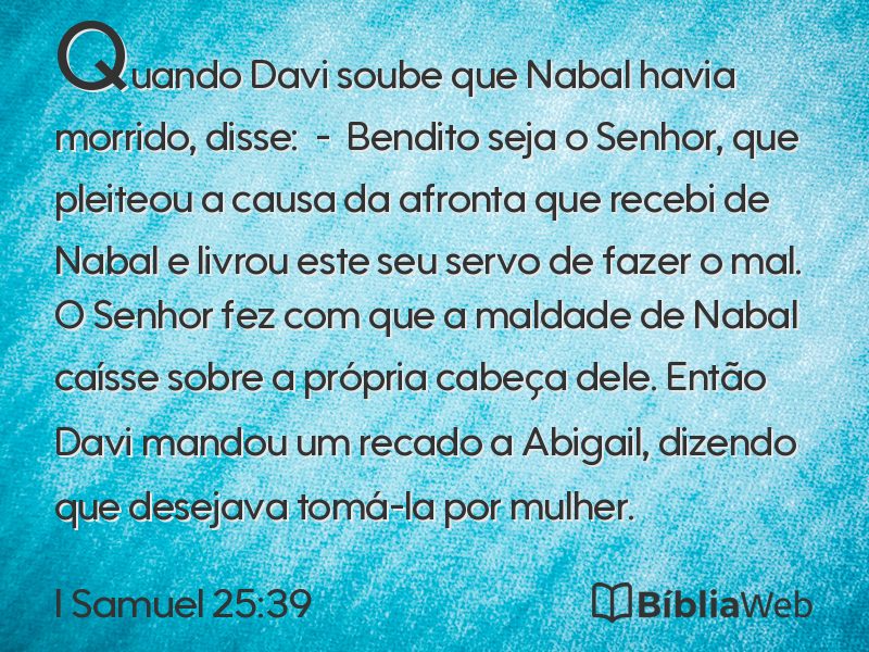 I Samuel 25:39 em imagem para compartilhar