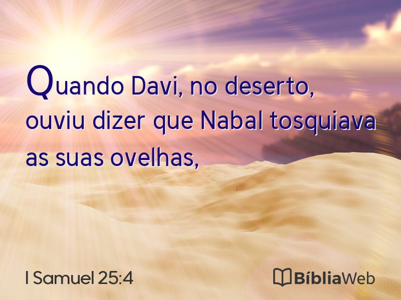 I Samuel 25:4 em imagem para compartilhar