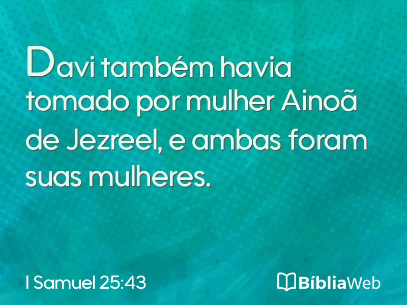 I Samuel 25:43 em imagem para compartilhar