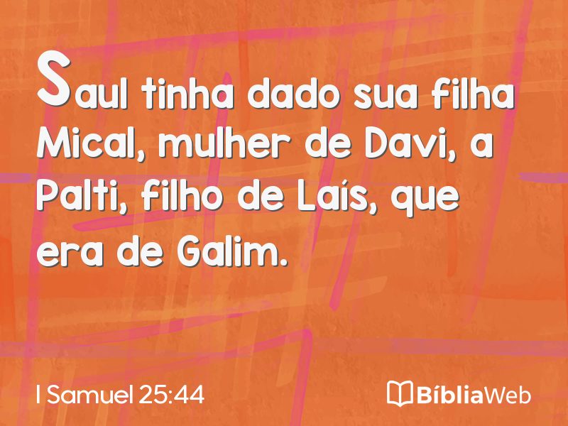 I Samuel 25:44 em imagem para compartilhar