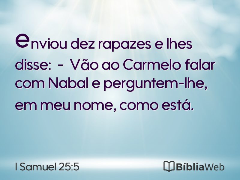 I Samuel 25:5 em imagem para compartilhar