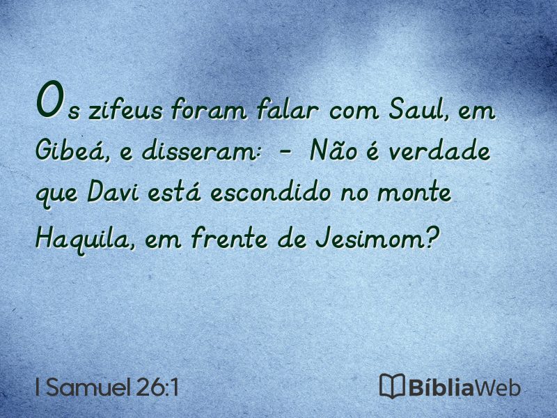 I Samuel 26:1 em imagem para compartilhar