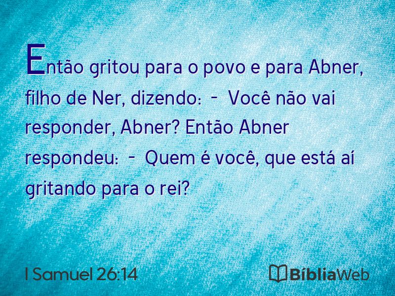 I Samuel 26:14 em imagem para compartilhar
