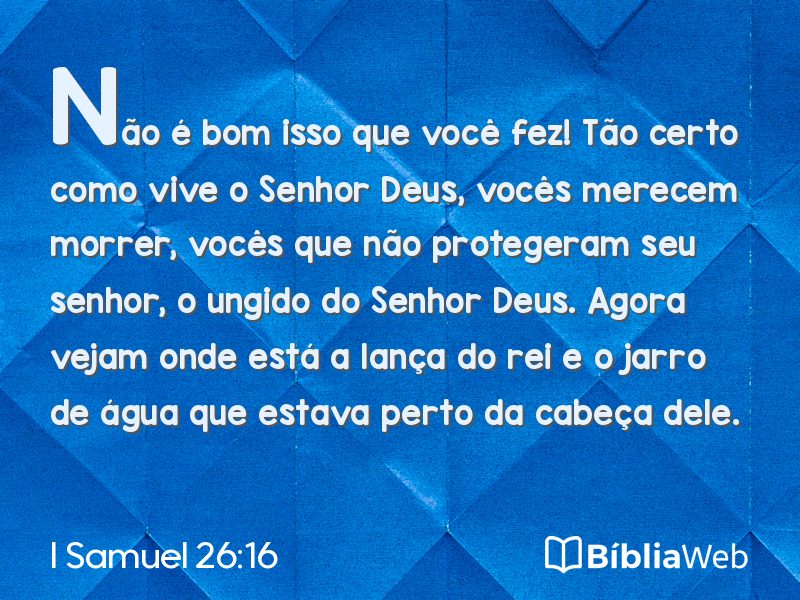 I Samuel 26:16 em imagem para compartilhar