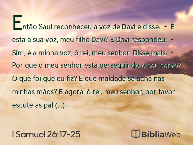 I Samuel 26:17-25 em imagem para compartilhar
