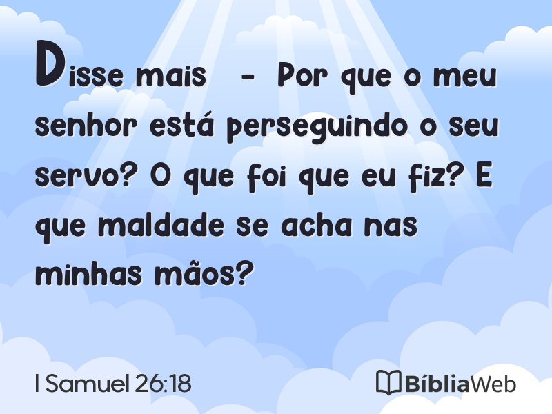 I Samuel 26:18 em imagem para compartilhar