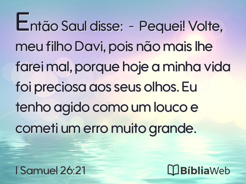 I Samuel 26:21 em imagem para compartilhar